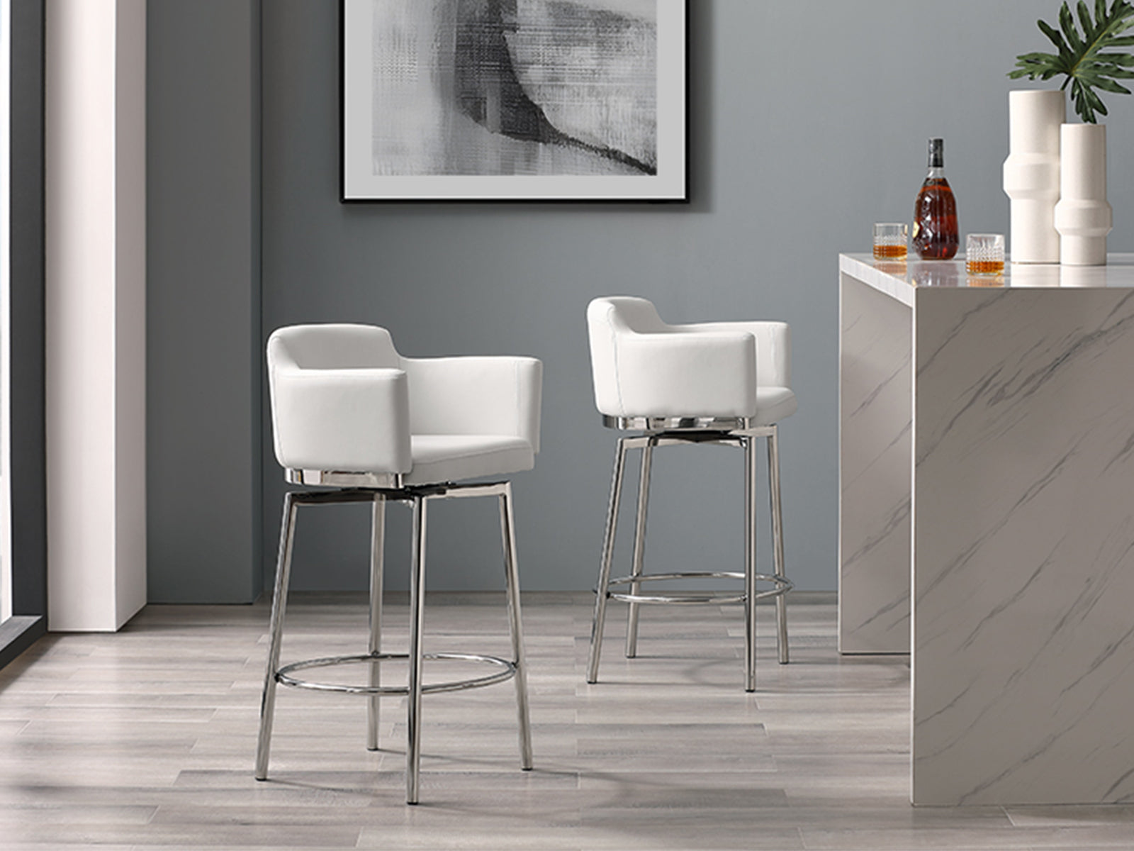 SUZZIE COUNTER STOOL | WHITE